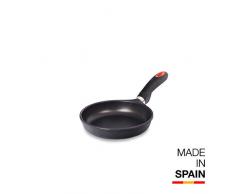 Valira Black - Sartén Premium de 18 cm hecha en España, aluminio fundido con antiadherente reforzado, apta para inducción