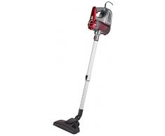Bestron Aspiradora de Mano con Tubo Telescópico, Alcance: 6,5 m, Capacidad: 0,6 L, 600 Vatios, Rojo/Gris