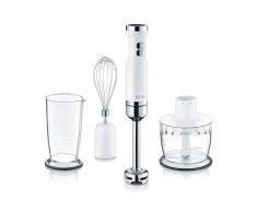 Graef HB501EU Batidora de mano para una peparación de alimentos rápida, 800 W, De plástico, 5 Velocidades, Blanco