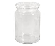 Rayher 46048000 - Tarro con tapa de cristal (10 cm de diámetro, 14,5 cm, 900 ml, apertura de 7,5 cm de diámetro)