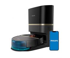 Robot Aspirador y friegasuelos Philips Homerun 7000, succión ultrapotente (5000 Pa), detección de obstáculos pequeños, estación de Vaciado automático, Negro, Robot Aspirador, App, XU7100/01