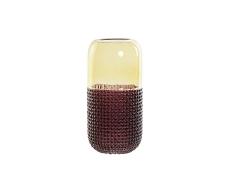 Jarrón DKD Home Decor Cristal Amarillo Granate Moderno (12.5 x 12.5 x 25 cm)