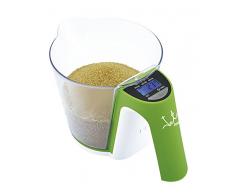 Jata Hogar 766 - Balanza electrónica con jarra extraíble, capacidad 2kg, color verde y blanco