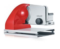 Graef SKS903EU Eléctrico 185W Aluminio Rojo, Acero inoxidable rebanadora - Cortafiambres (Aluminio, Rojo, Acero inoxidable, 335 mm, 450 mm, 277 mm, 9,64 kg)