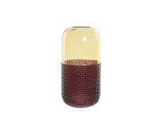 Jarrón DKD Home Decor Cristal Amarillo Granate Moderno (15.5 x 15.5 x 30.5 cm)