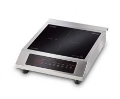 CASO ProChef 3500 - Placa de inducción portátil (3500 W, temperatura 60-240 °C, con función de temporizador y mantenimiento del calor, 12 niveles de potencia, carcasa de acero inoxidable)