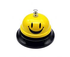 Timbre de mesa con timbre crujiente, campana de mano de acero inoxidable, fabricado para restaurantes, hoteles, bares