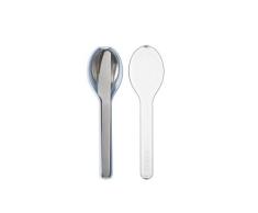 Mepal - Juego de Cubiertos de 3 Piezas Ellipse - Cuberteria para llevar - Consta de cuchillo, tenedor y cuchara - Set de Cubiertos con Estuche de Viaje - Acero Inoxidable - 22 Nordic Blue