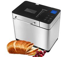 Nictemaw Panificadora, Panificadora Automática con 19 programas de horneado, función de temporizador, 500-1000 g de peso de pan, panificadora con caja automática para ingr, 5239