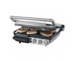 Solis 979.06 - Barbacoa (2400 W, Barbacoa de contacto, Eléctrico, Mesa, Plancha, Negro, Acero inoxidable)