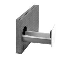 SIEGENIA AEROTUBE DD 160 - Ventilador de pared con canal de expulsión EPP, ventilación de espacio habitable, sistema de ventilación con filtro, aislamiento acústico y panel de diseño discreto