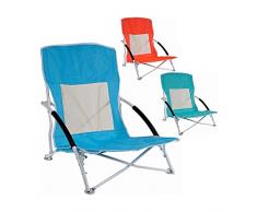 SILLA DE PLAYA METALICA PLEGABLE 60x55x64cm COLORES SURTIDOS