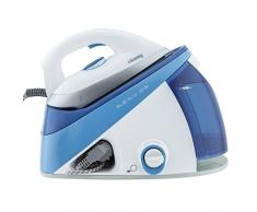 Centro de Planchado 2400 W, 150 g/m, 5 Bares, Suela de Cerámica “EasyGlide”, Depósito de Agua extraíble de 1.1 L, Autonomía Ilimitada, Control Manual de la Temperatura, Azúl. H.Koenig_V24