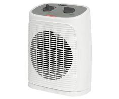 Bomann Calefactor HL 6041 CB portátil y compacto, 2 niveles de calor (1000/2000 W), oscilante (desconectable), nivel frío (ventilador), color blanco