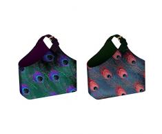 Revistero DKD Home Decor Poliéster (2 pcs) (45 x 20 x 40 cm)