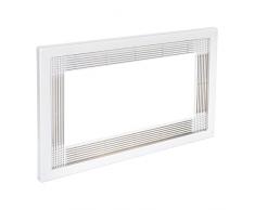 Emuca 8934715 Marco para encastrar microondas en mueble de 60cm en plástico blanco