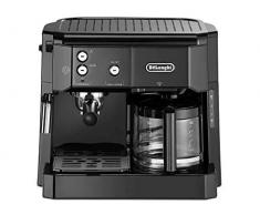 DeLonghi BCO 411.B Cafetera combinada, independiente, totalmente automática, 1750 W, 1L, Acero inoxidable, Negro