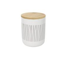 BIRAMBEAU - Caja de almacenamiento - Tarro de cerámica - Tarro de especias - Ideal conservación - Tapa de bambú - 800 ml