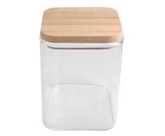 BIRAMBEAU - Utensilios de cocina - Tarro de cristal - Cajas de conservación - Tapa de bambú - Ideal para conservar alimentos secos - Carreras a granel - Capacidad: 450 ml