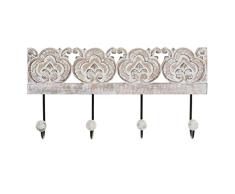 Perchero de Pared DKD Home Decor Metal Madera de mango Indio (38 x 6 x 19 cm)