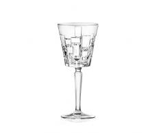 RCR Cristalleria Italiana S.p.a. LÃnea Etna | Copas de Agua y Vino de Vidrio Vasos Modernos Set 6 Vasos de Cristal de 20 Cl