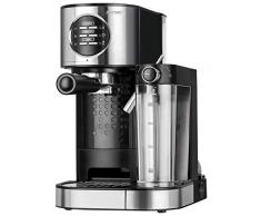 MPM MKW-07M Cafetera Express 15 Bares, para Realizar café Espresso y Cappuccino, depósito Calentar Leche 0,7 litros, calienta Tazas,Acabado Acero Inoxidable, depósito de Agua 1,2 L Desmontable, 1470W