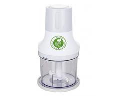 Emerio Picadora universal con depósito de 500 ml de volumen, 260 W, multipicadora eléctrica con 2 cuchillas de acero inoxidable para picar carne, cebollas, frutas, verduras