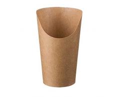 Intertan QFS16KR - Contenedores de papel de estraza (50 unidades), color marrón
