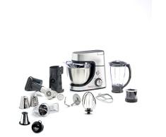 Moulinex Robot pastelero Masterchef Gourmet, 1100 W, kit de repostería, blender, cortador de verduras con accesorio para macedonia, picadora de carne, mini picadora QA519D32