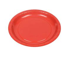 Juinsa N/A Plato Carton Rojo 10 Unidades 20cm