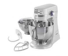 AEG KM4100 Robot de Cocina con Bol Batidora, Amasadora, Apta para Lavavajillas, Dos Boles ,10 Velocidades, Iluminación LED, Múltiples Varillas, 1000 W, 2.9L y 4.8L,Blanco