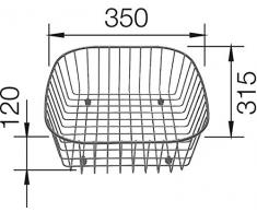 BLANCO 514238 cesta y bandeja para el fregadero - Cestas y bandejas para el fregadero (350 mm, 315 mm, 120 mm)