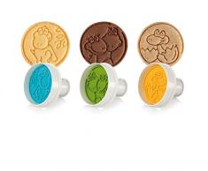 Tescoma CORTAPASTAS CON SELLO DELICIA, 3 PZS DINOSAURIOS, PlÃ¡stico