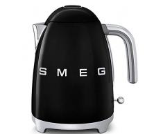 SMEG Calentador de Agua electrico, hervidor KLF03BLEU, 2400 W, 1.7 litros, Acero Inoxidable, Negro