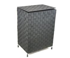Arpan cesta De nailon para la colada, plegable, mdiana, con tapa y mango - negro