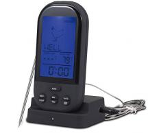 Termómetro digital de cocción para 8 tipos de carne, configurable, con aguja de 19 cms, Masterpro Foodies