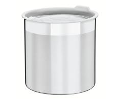 Tarro de acero inoxidable con tapa, diámetro de 18,5 cm, 5,28 L, apto para lavavajillas
