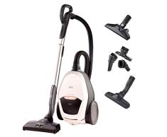 AEG VX82-1-ALR Aspirador con Bolsa, 55% Material Reciclado, Blanco