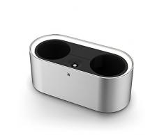 WMF Ambient herbs de acero de Cromargan maceta para hasta dos plantas de diámetro de 12 cm, cromargan mate, riego automático, luz ambiente, llenado fácil sin quitar la planta