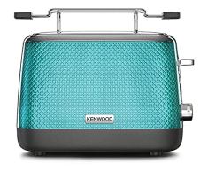 Kenwood Mesmerine TCM811BL - Tostador de diseño (2 ranuras, rejilla de calentamiento, 6 niveles de dorado, funciones descongelamiento y bagel) Azul Marine