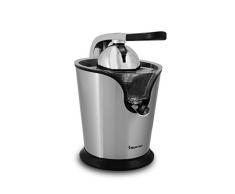 SUNTEC Exprimidor ZIP-8441 pro – Eléctrico, con palanca y colador – Exprimidor pequeño de acero inoxidable para naranjas + limones + limas – Exprimidor eléctrico con recipiente extraíble y máx. 160 V