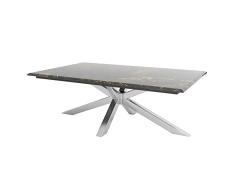Mesa auxiliar DKD Home Decor Mármol Acero (130 x 80 x 45 cm)