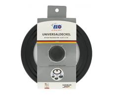 Elo 4001626 - Tapa de cocina universal, 16/18/20 cm, tapa de olla o sartén adaptable, vidrio, acero al carbono, plástico, 22,5 x 22,5 x 5 cm
