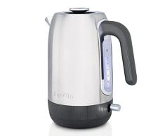Hervidor eléctrico Breville Edge | 1,7 L | Iluminación de temperatura | Calentador rápido de 2,4 kW | Acero inoxidable cepillado [VKT230X]