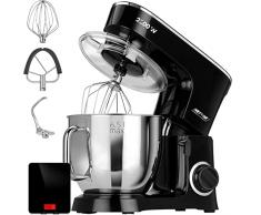 MPM MRK-19B Batidora Amasadora Repostería Profesional Robot Cocina Orbital + Báscula, 2200W Máx, 6,5L Bol Acero Inox, 6 Velocidades + Función Pulso, Sistema Planetario, 3 Accesorios