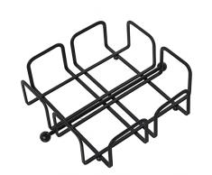 DRW Servilletero de Metal en Negro 21x21x7cm