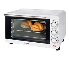 Korona 57004 Horno tostador | blanco | 14 litros | Mini horno con bandeja recogemigas extraíble | Horno pequeño | 1200 vatios