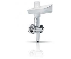 Bosch Accesorio MUM2 Picadora de Carne Robot de Cocina, Plástico, Blanco y Acero