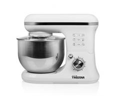 Tristar MX-4817 Robot de Cocina – 3 Accesorios incluidos – Blanco, 1200 W, Acero Inoxidable, 6 Velocidades