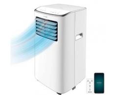 Cecotec Aire Acondicionado Portátil con Mando a Distancia y Control Táctil ForceClima 7400 Soundless Touch. 7000 BTU, Pantalla LED, 4 Modos, 2 Velocidades, Cobertura hasta 15 m2